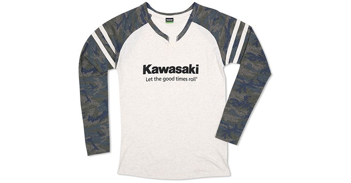 T-shirt camo à manches longues Kawasaki Let The Good Times Roll detail photo 1