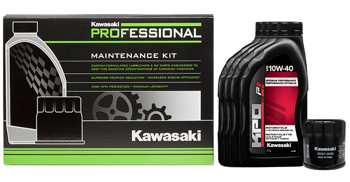 KPO CONVENTIONAL 4-STROKE 10W-40 MOTORCYCLE ENGINE OIL - PROFESSIONAL MAINTENANCE KIT detail photo 1