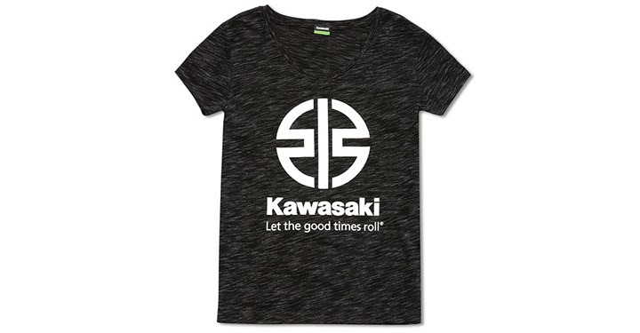 T-shirt à col en V Kawasaki River Mark detail photo 1