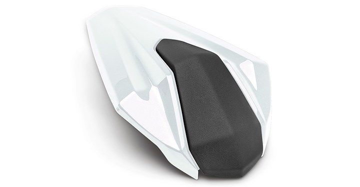 Solo Seat Cowl Assembly, Pearl Blizzard White detail photo 1