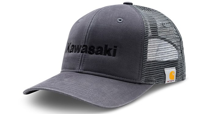 Kawasaki Carhartt Canvas Mesh Back Cap, Grey detail photo 1