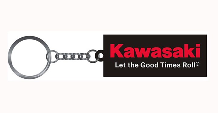Kawasaki Let The Good Times Roll Rubber Keychain detail photo 1