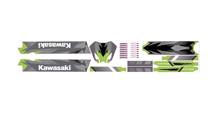 Kawasaki Elektrode Graphics Kit - Gray detail photo 2