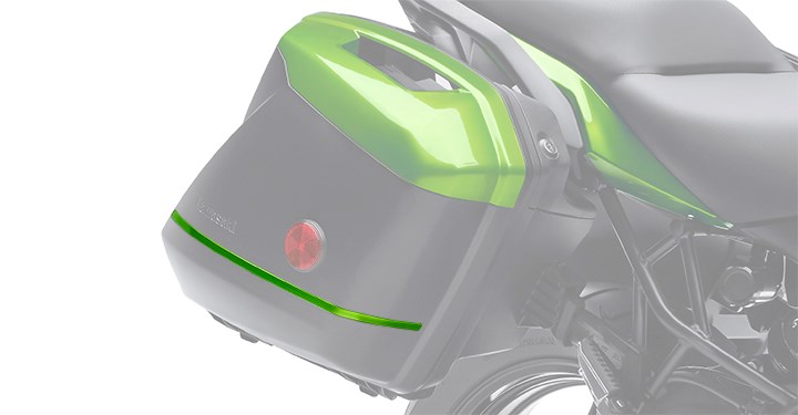 KQR 28 Litre Hard Saddlebag Trim Set, Candy Lime Green detail photo 1