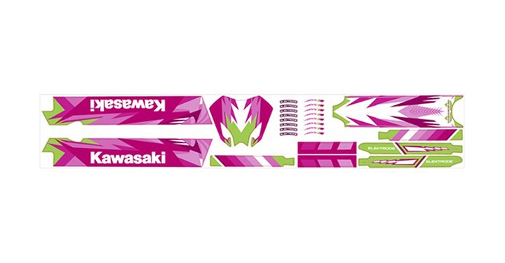 Kawasaki Elektrode Graphics Kit - Pink detail photo 2