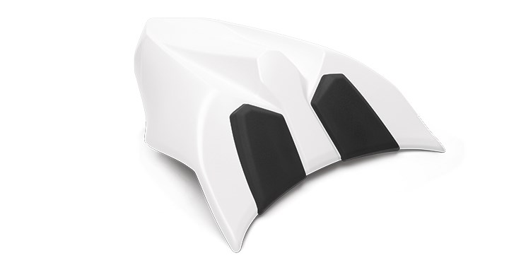 Solo Seat Cowl Assembly, Pearl Flat Stardust White detail photo 1