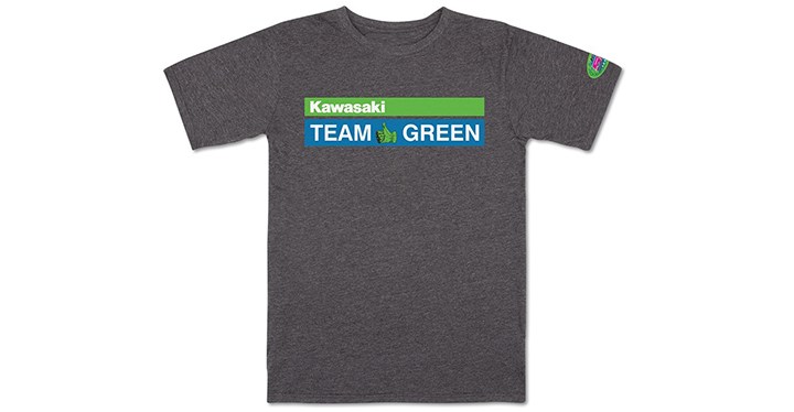 T-shirt vintage Kawasaki 50ème Team Green detail photo 1