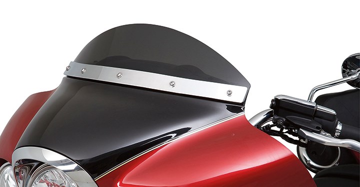 Smoked Windshield Deflector, 6.5 inch detail photo 2