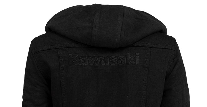 Veste en jean à capuche Kawasaki detail photo 2