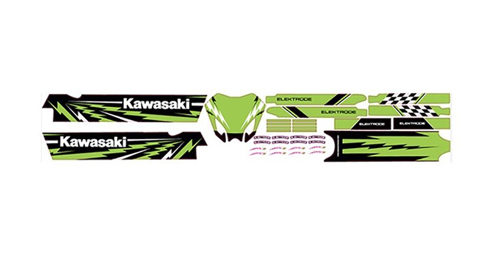 Kawasaki Elektrode Graphics Kit - Checkers detail photo 2