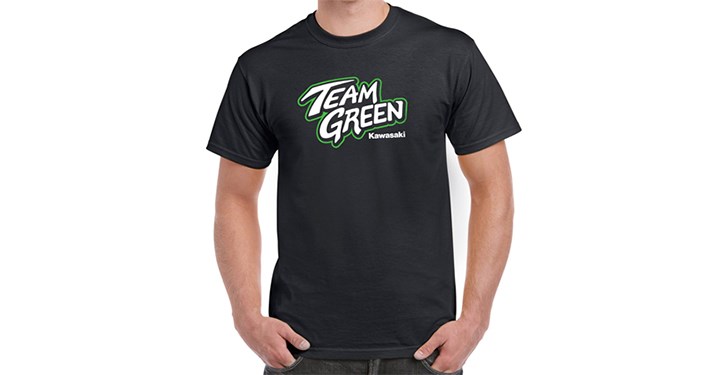 T-Shirt Kawasaki Team Green, Noir detail photo 1