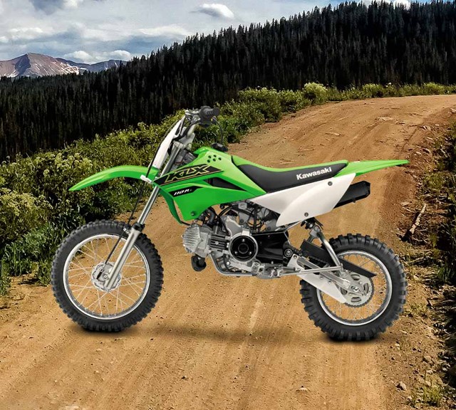 Image of 2021 KLX110R L in action