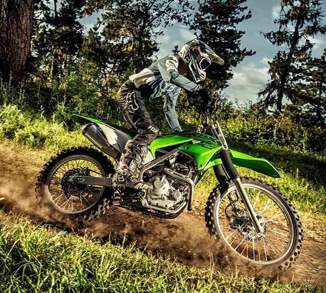 Image of 2021 KLX230R in action