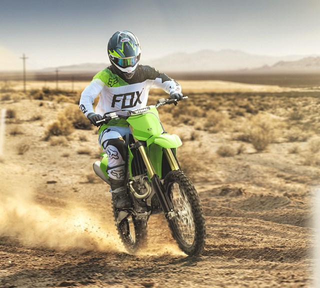 Image of 2021 KX450X in action