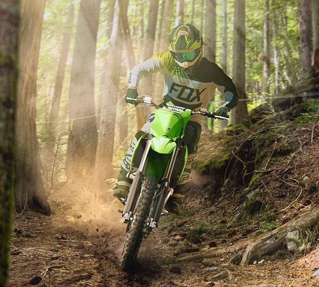 Image of 2021 KX250X in action