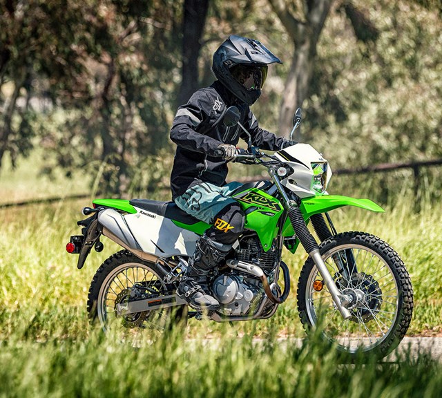 Image of 2021 KLX230  in action