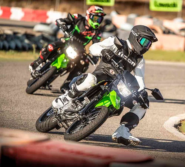 Image of 2021 KLX300SM in action