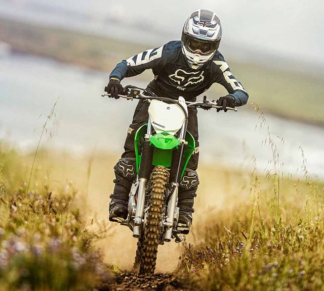Image of 2022 KLX230R S in action