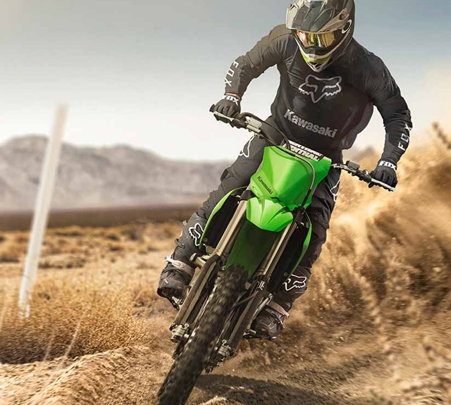 Image of 2022 KX250X in action