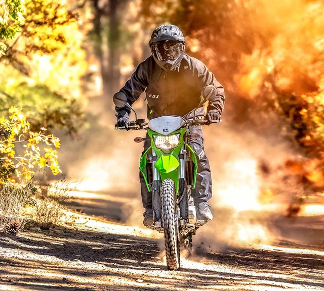 Image of 2022 KLX300 in action