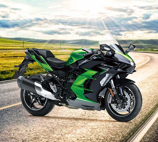 Image of 2022 NINJA H2 SX SE in action