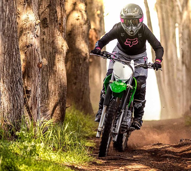 Image of 2023 KLX230R S in action