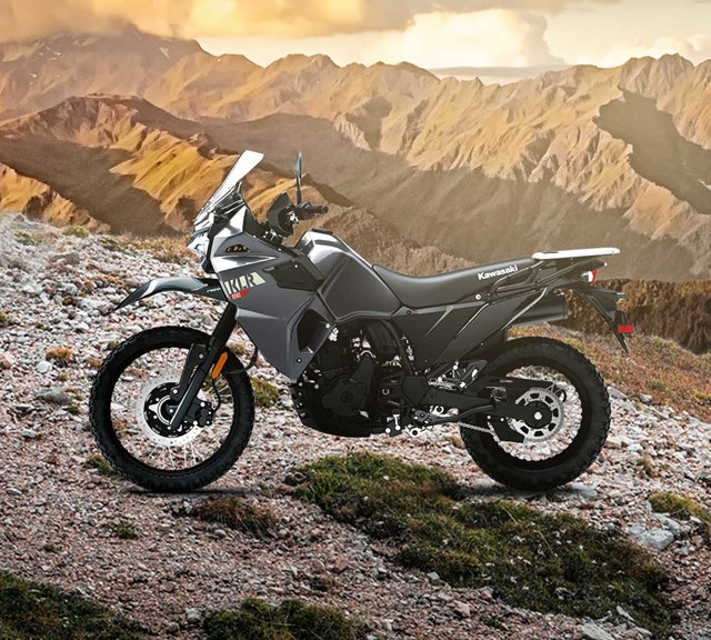 Image of 2023 KLR650 Non-ABS in action
