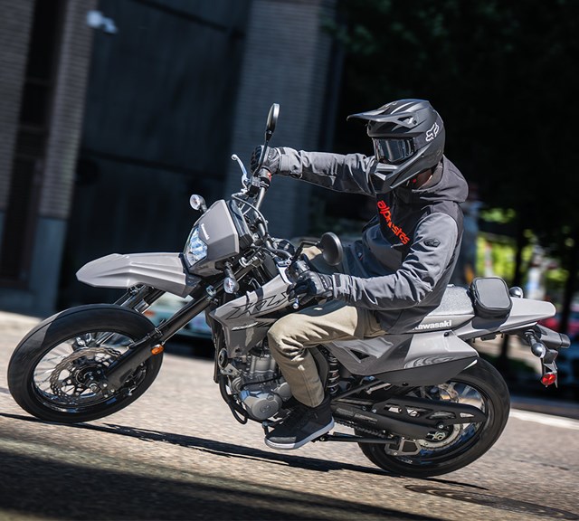 Image of 2024 KLX300SM in action