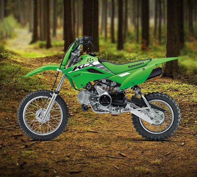 Image of 2025 KLX110R L in action