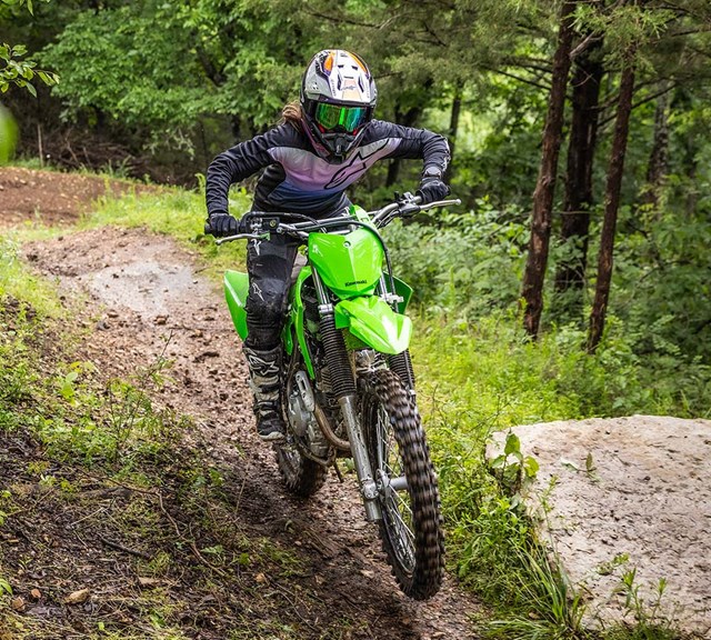 Image of 2025 KLX230R in action