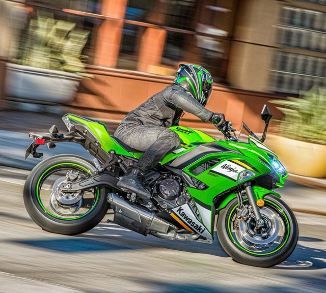 Image of 2025 NINJA 650 KRT EDITION in action