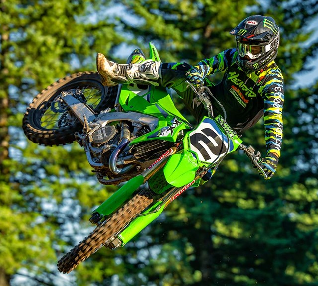 Image of 2026 KX450SR in action