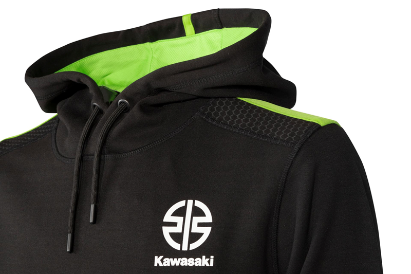 SPORTS HOODY MALE (BLACK / GREEN) detail photo 3