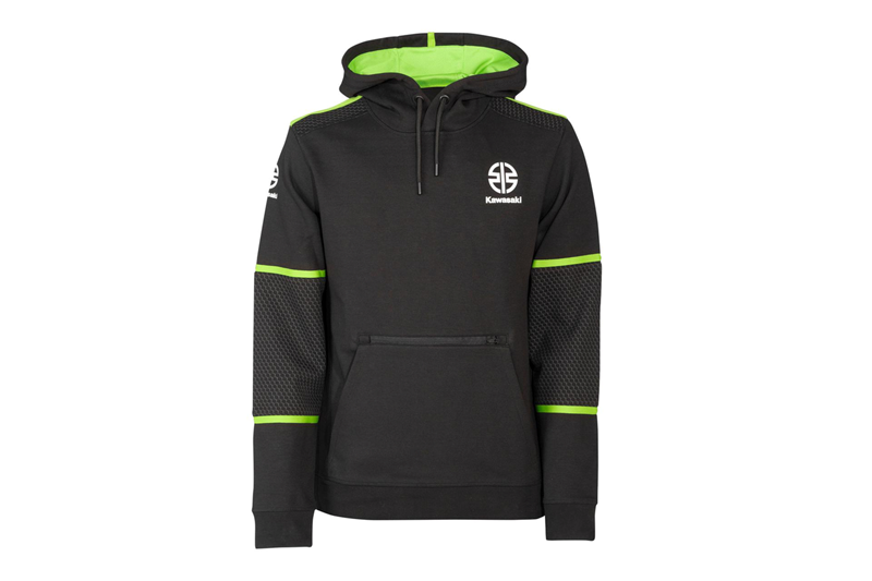 SPORTS HOODY MALE (BLACK / GREEN) detail photo 4