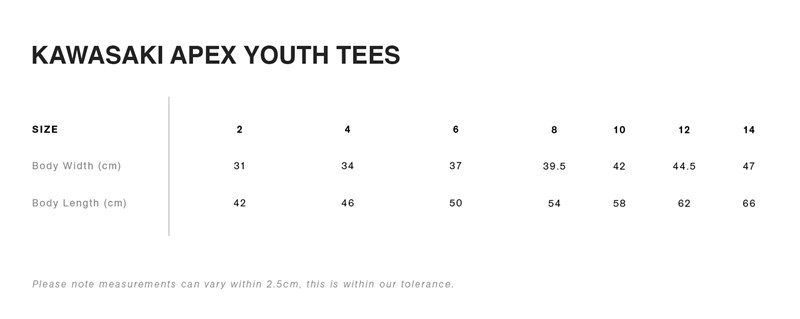 KAWASAKI WHITE APEX KIDS T-SHIRT detail photo 2