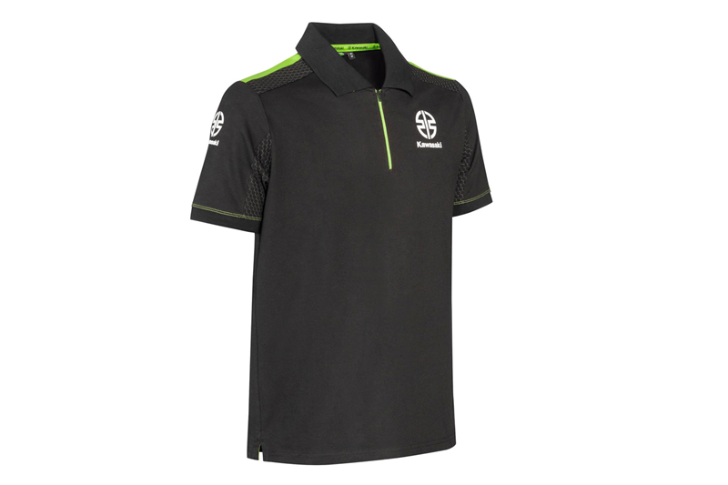 SPORTS POLO MALE (BLACK / GREEN) detail photo 1