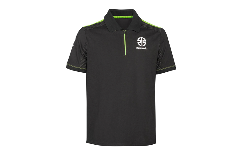 SPORTS POLO MALE (BLACK / GREEN) detail photo 2