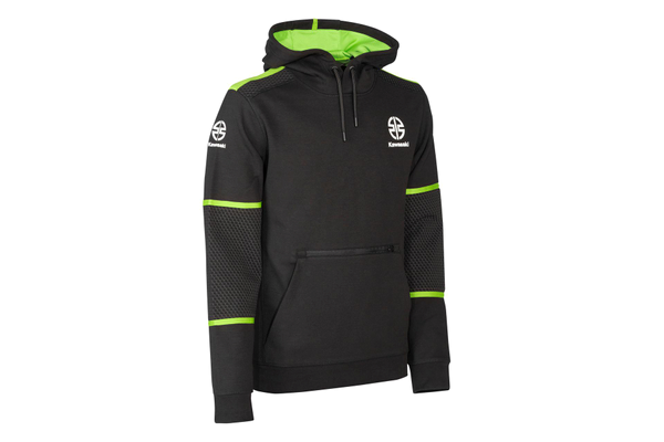 SPORTS HOODY MALE (BLACK / GREEN) detail photo 1