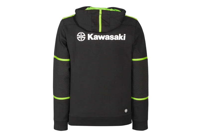 SPORTS HOODY MALE (BLACK / GREEN) detail photo 2