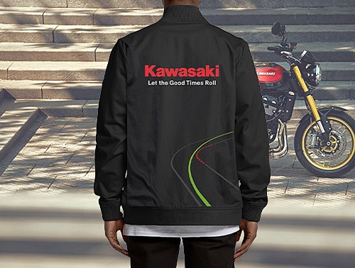 Person wearing Kawasaki Apparel