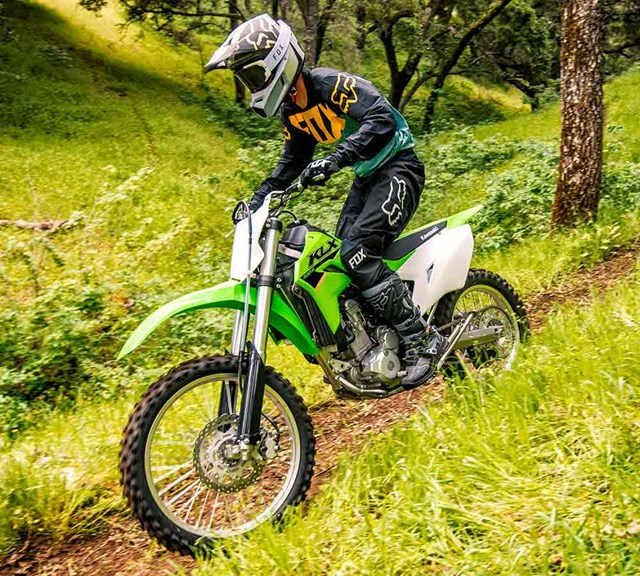 Image of 2022 KLX300R in action