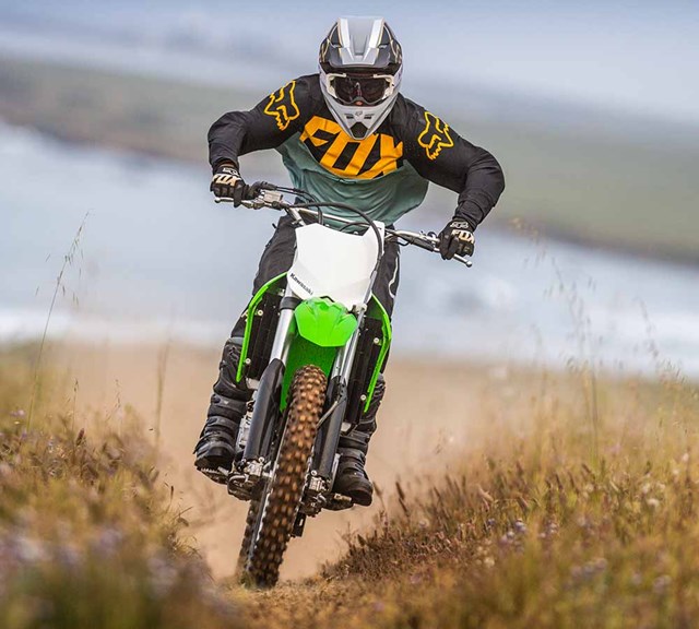 Image of 2023 KLX300R in action