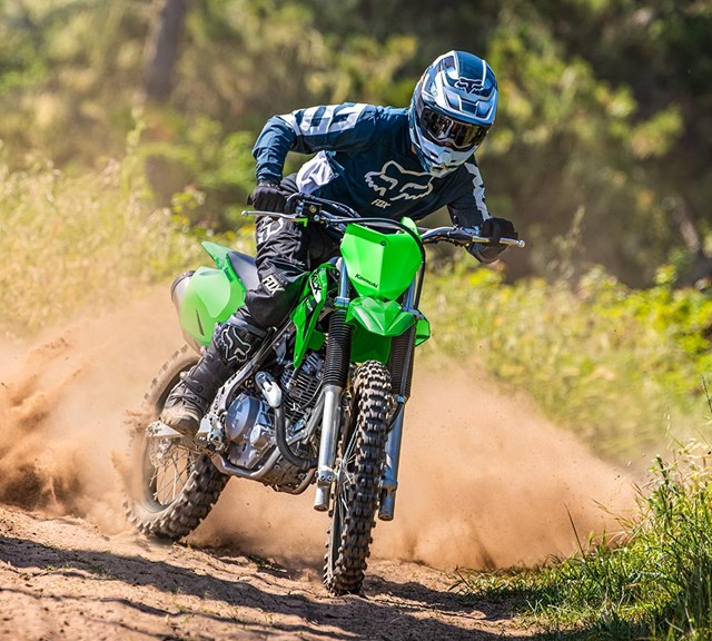 Image of 2024 KLX230R S in action