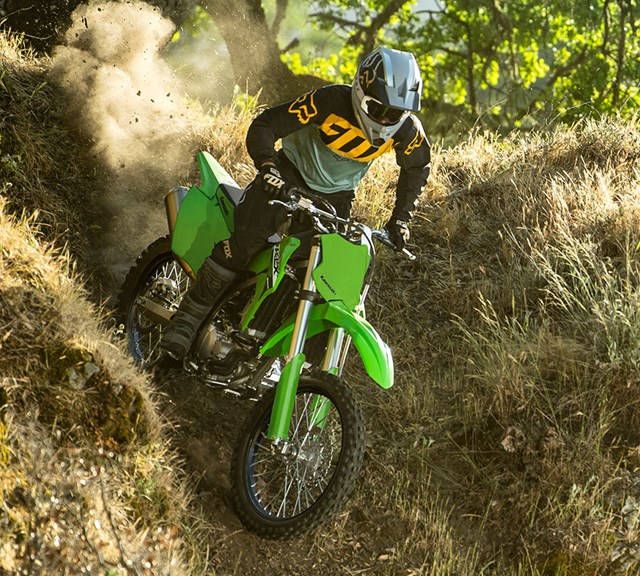 Image of 2024 KLX300R in action