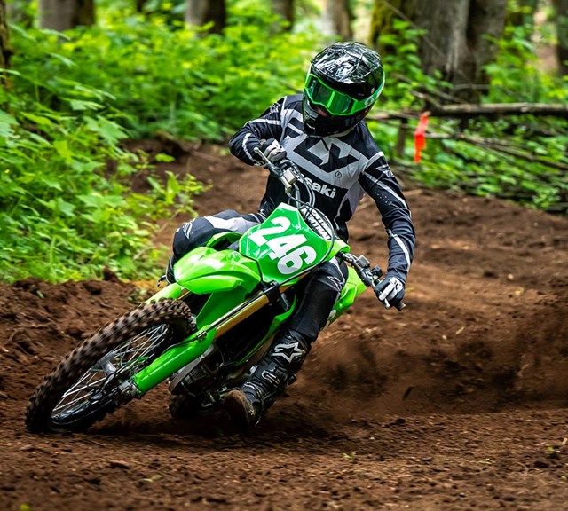 Image of 2025 KX250X in action