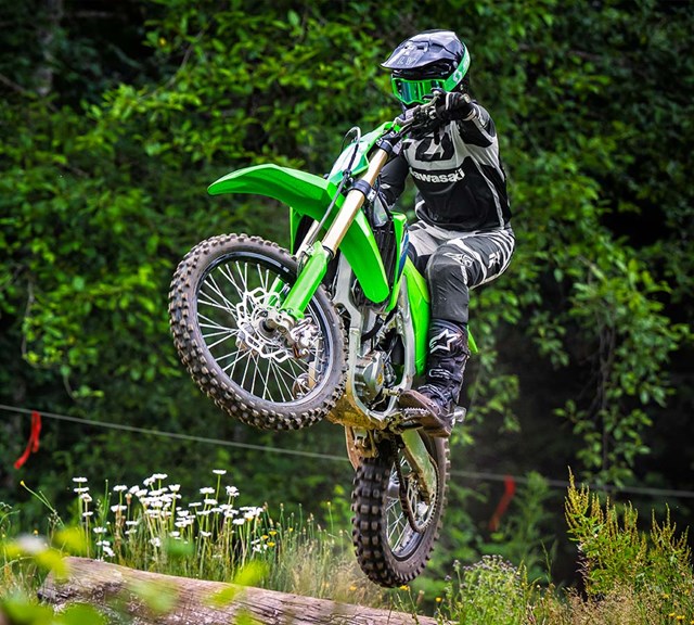 Image of 2026 KX250X in action
