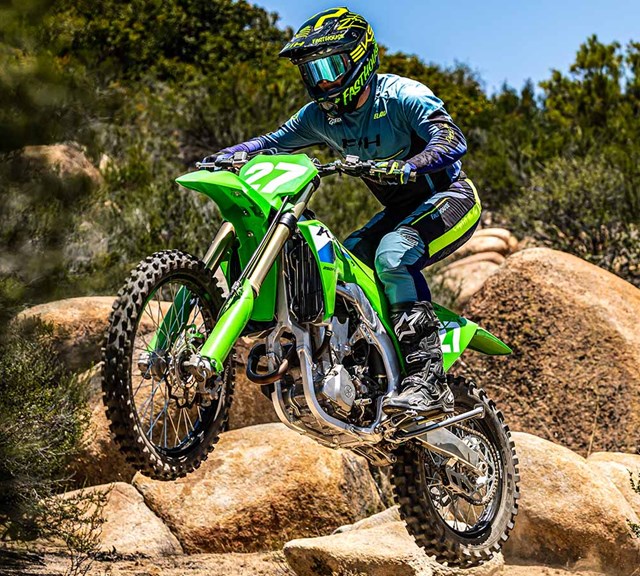 Image of 2027 KX250FX in action