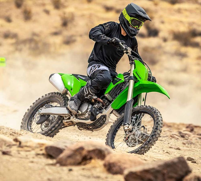 Image of 2023 KX250X in action