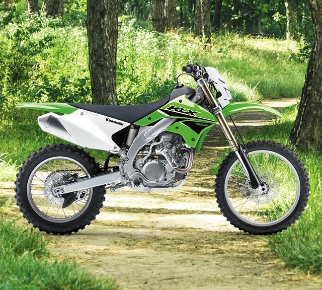 Image of 2024 KLX450R in action