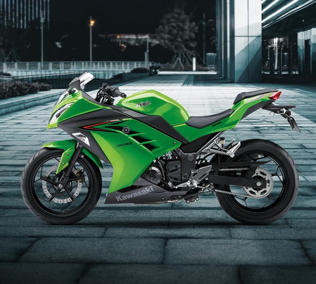 Image of 2024 NINJA 300 in action